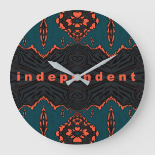 Independent and proud large clock