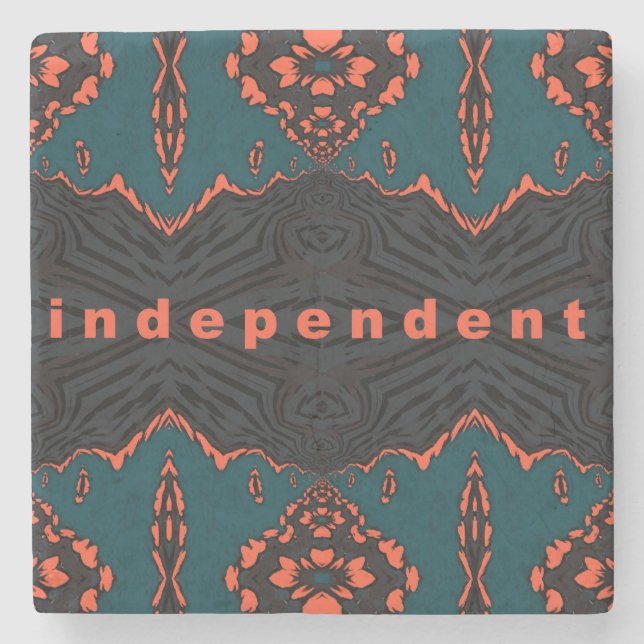 Independent and proud stone coaster (Front)