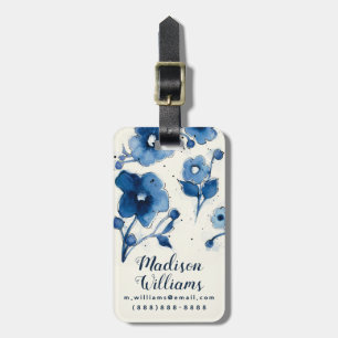 Independent Blue Blooms Luggage Tag