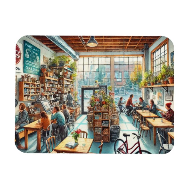 Independent Cafe in Portland Oregon Magnet (Horizontal)