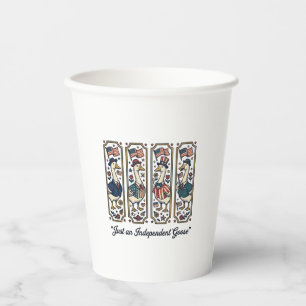 Independent Goose Patriotic Vintage T-Shirt Design Paper Cups