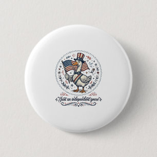 Independent Goose Vintage Patriotic Shirt Design ( 6 Cm Round Badge
