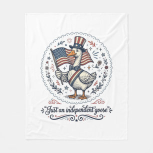 Independent Goose Vintage Patriotic Shirt Design ( Fleece Blanket