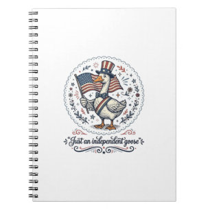 Independent Goose Vintage Patriotic Shirt Design ( Notebook