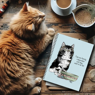 Independent Grey Tabby Blue Cute Funny Cat Notebook