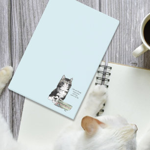 Independent Grey Tabby Blue Cute Funny Cat Post-it Notes