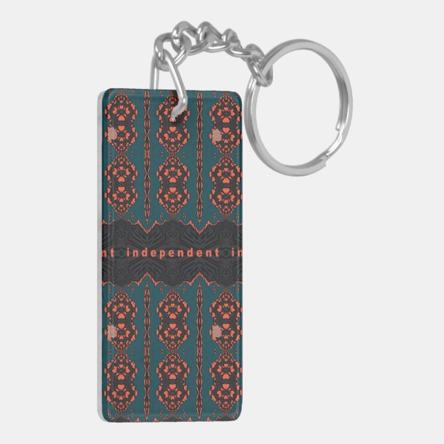 Independent in Orange and Green Key Ring (Back Left)