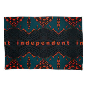 Independent in Orange and Green Pillowcase