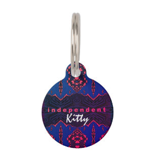 Independent in Purple & Blue Pet Tag