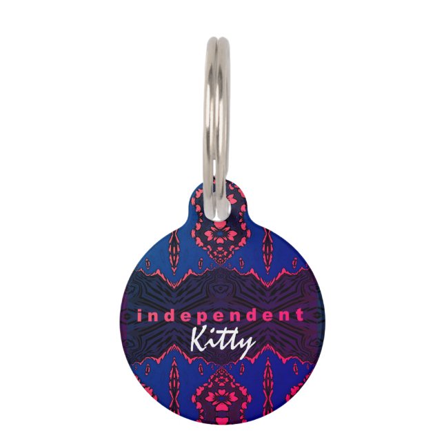 Independent in Purple & Blue  Pet Tag (Front)