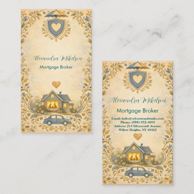 Independent Insurance Advisor Professional Business Card (Front/Back)