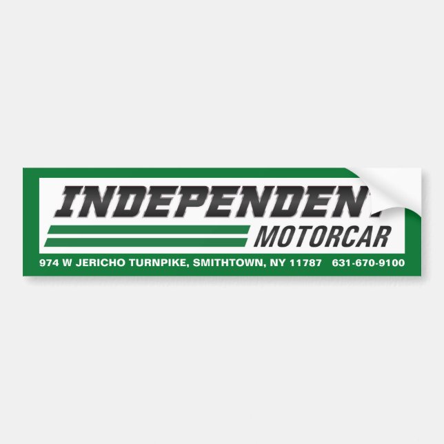 INDEPENDENT MOTORCAR Bumper Sticker (Front)