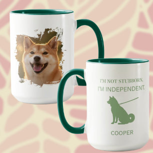 Independent Shiba Inu Custom Name & Photo Mug