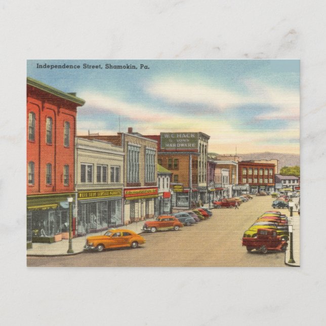 independent Street, Shamokin, Pennsylvania Postcard (Front)
