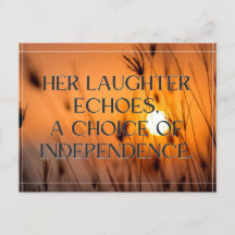 Independent Woman's Day Design: Her Laughter Echoe
