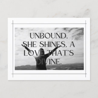 Independent Woman's Day Design: Unbound & Divine Postcard