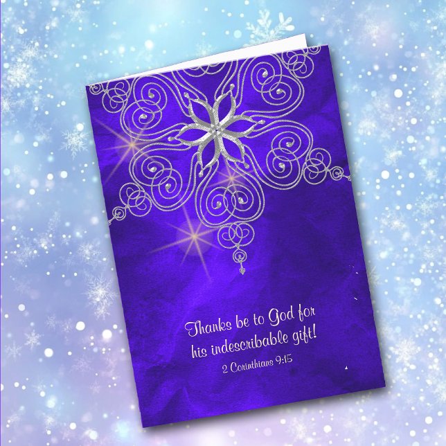 Indescribable Gift Christian Christmas Holiday Card (Creator Uploaded)