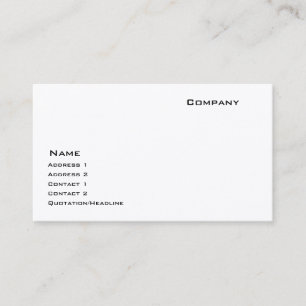 Indestructible Paper Stock Business Card