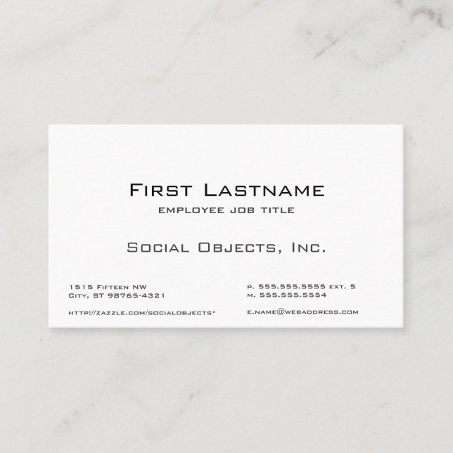 Indestructible Serif Bank Gothic Template Business Card (Front)