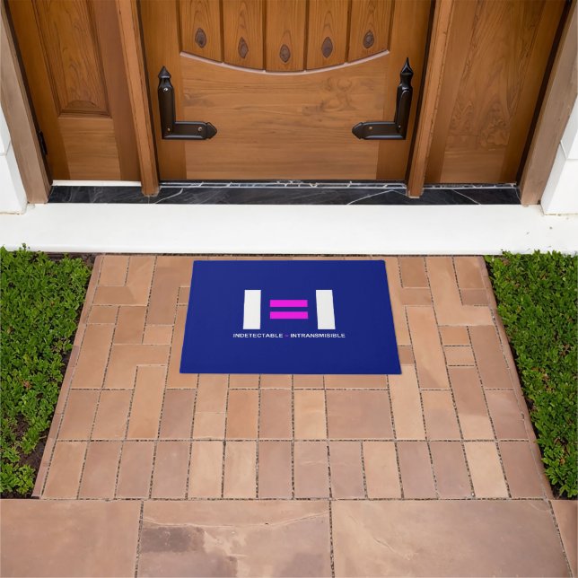 Indetectable es igual a Intransmisible VIH Doormat (Outdoor)