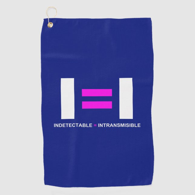 Indetectable es igual a Intransmisible VIH Golf Towel (Front)