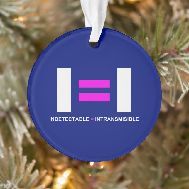 Indetectable es igual a Intransmisible VIH Ornament (Tree)
