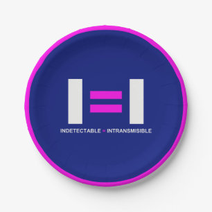 Indetectable es igual a Intransmisible VIH Paper Plate