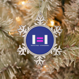 Indetectable es igual a Intransmisible VIH Snowflake Pewter Christmas Ornament