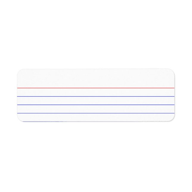 Index Card Return Address Label (Front)