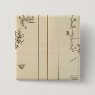 Index map Albany, Saratoga Springs 15 Cm Square Badge
