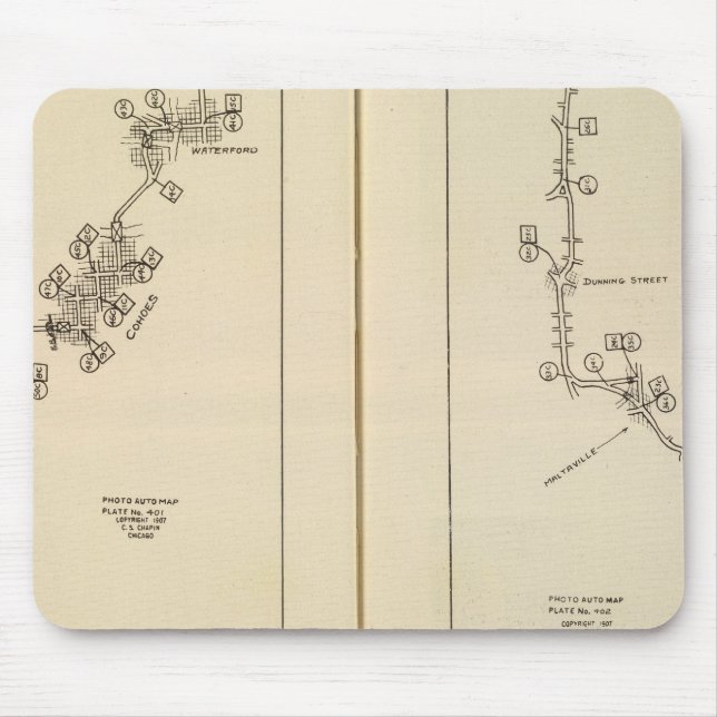 Index map Albany, Saratoga Springs Mouse Pad (Front)