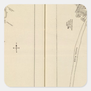 Index map Columbia County Rensselaer County NY Square Sticker