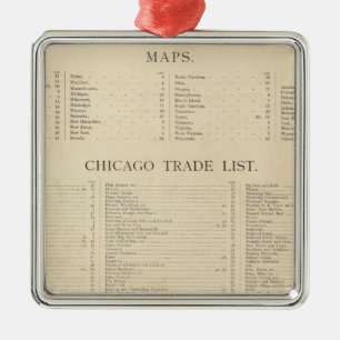 Index New commercial atlas Metal Ornament