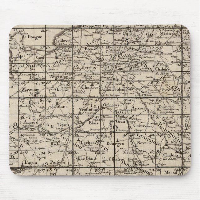 Index of France Mouse Pad (Front)