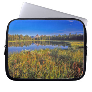Index Peak reflects into Mud Lake on the Laptop Sleeve