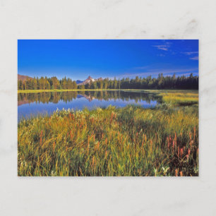 Index Peak reflects into Mud Lake on the Postcard