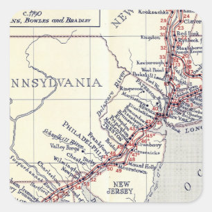Index to the Plates in Survey of the Roads Square Sticker