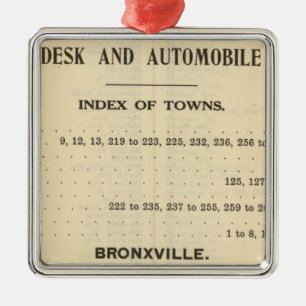 Index Towns, Bronxville Metal Ornament