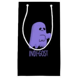 Indi-gost Funny Halloween Indigo Ghost Pun Dark BG Small Gift Bag