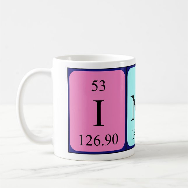 Indi periodic table name mug (Left)