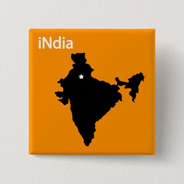 iNdia 15 Cm Square Badge (Front)