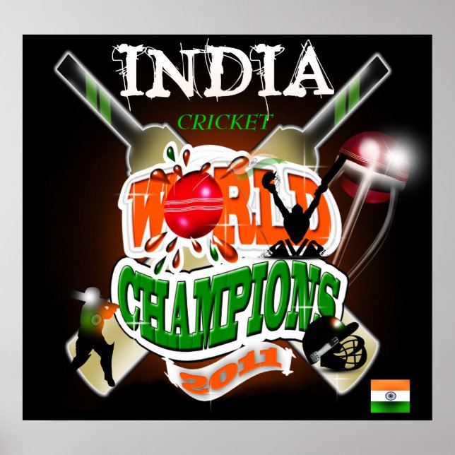 India 2011 ICC Cricket World Cup Champions Poster (Front)