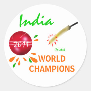 India 2011 ICC Cricket World Cup Champions Sticker