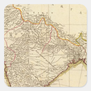 India 2 square sticker