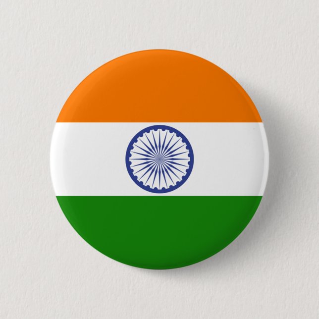 India 6 Cm Round Badge (Front)