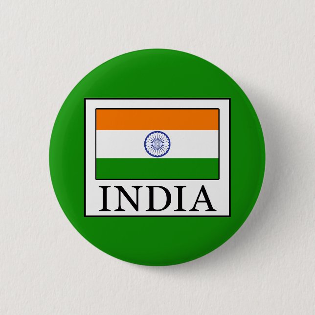 India 6 Cm Round Badge (Front)