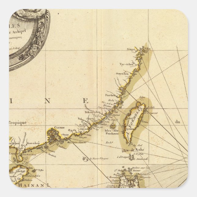 India 6 square sticker (Front)