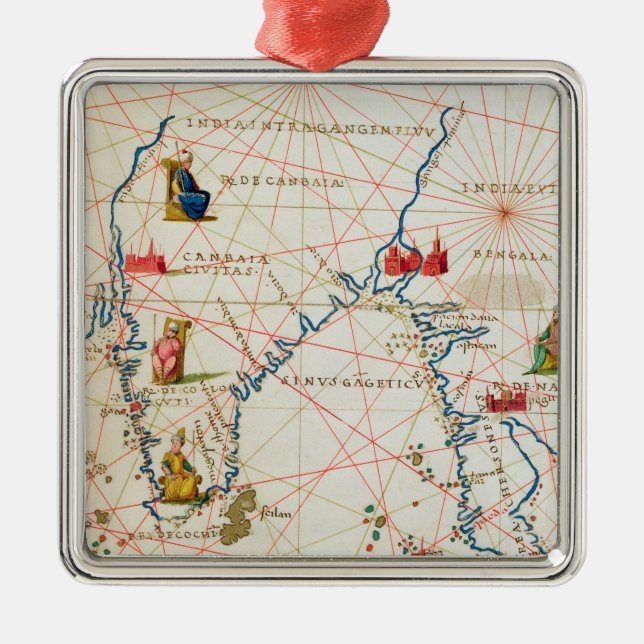 India and Malaysia Metal Tree Decoration (Front)