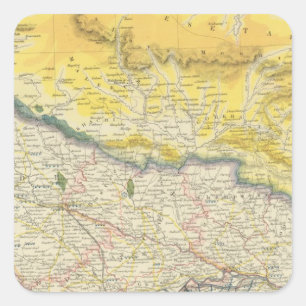 India and Nepal Square Sticker