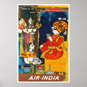 India Art Air-India Travel Poster Indian Print